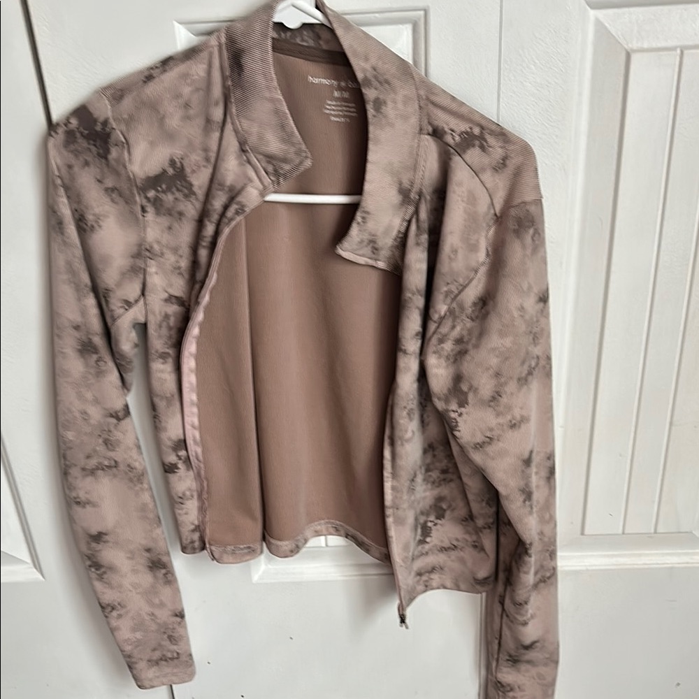 Chic Pink and Gray Bomber Jacket with Luxurious Velvet Texture